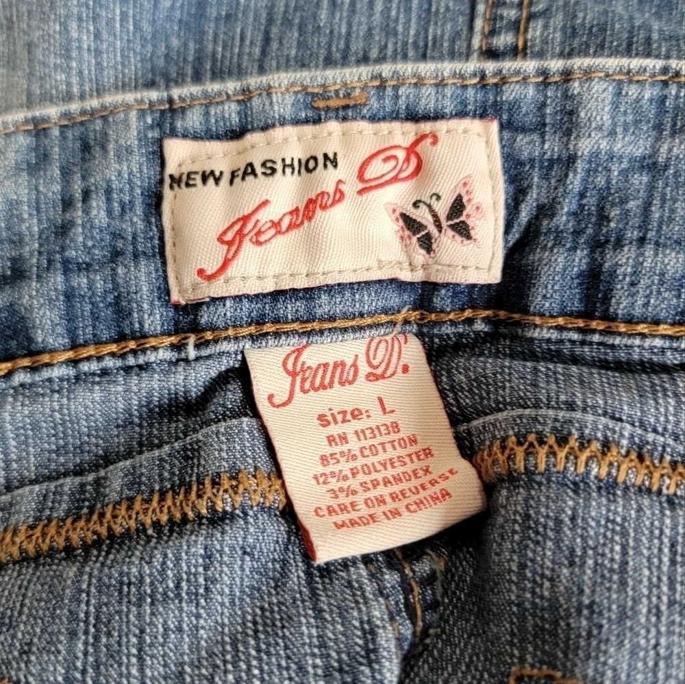 Jeans D micro mini skirt yk2 beaded size L